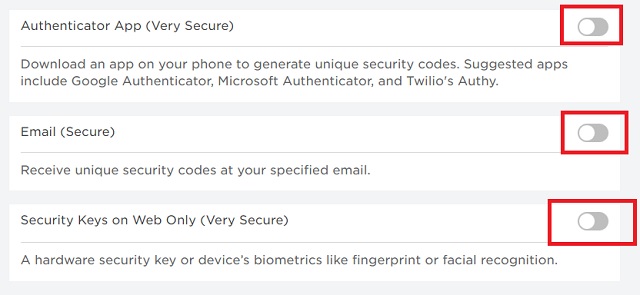2 ఫాక్టర్ అథెంటికేషన్ - Roblox ఖాతా హ్యాక్ చేయబడింది